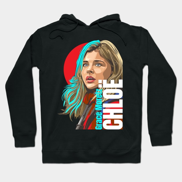 Chloë Grace Moretz Vector Hoodie by Laksana Ardie Store